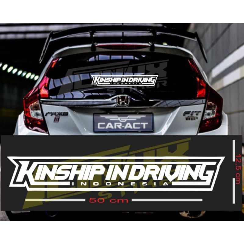 Sticker kaca mobil kinship in driving stiker terlaris kaca belakang mobil stiker kaca mobil keren