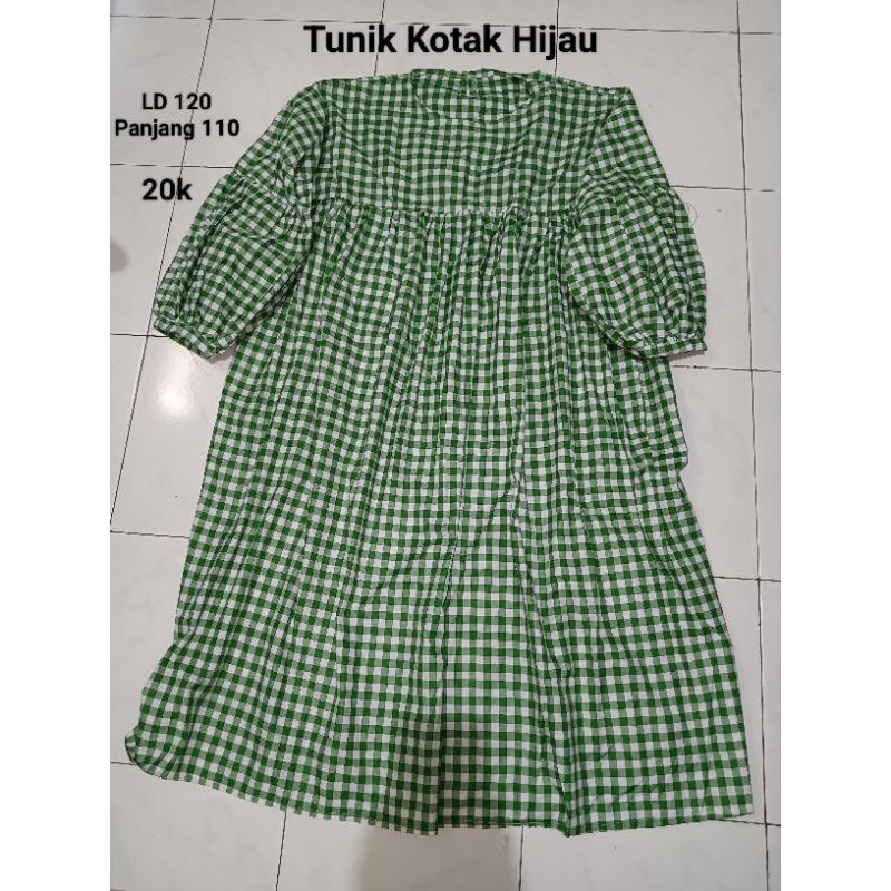 Drees/Tunik Kotak Hijau