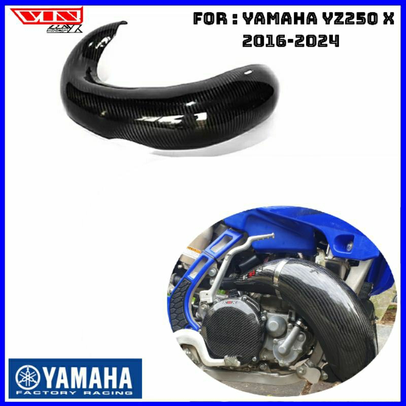 Pelindung Knalpot YZ 250X-250R 2TCARBON 2006-2024,Cover Knalpot Carbon Yz 250X