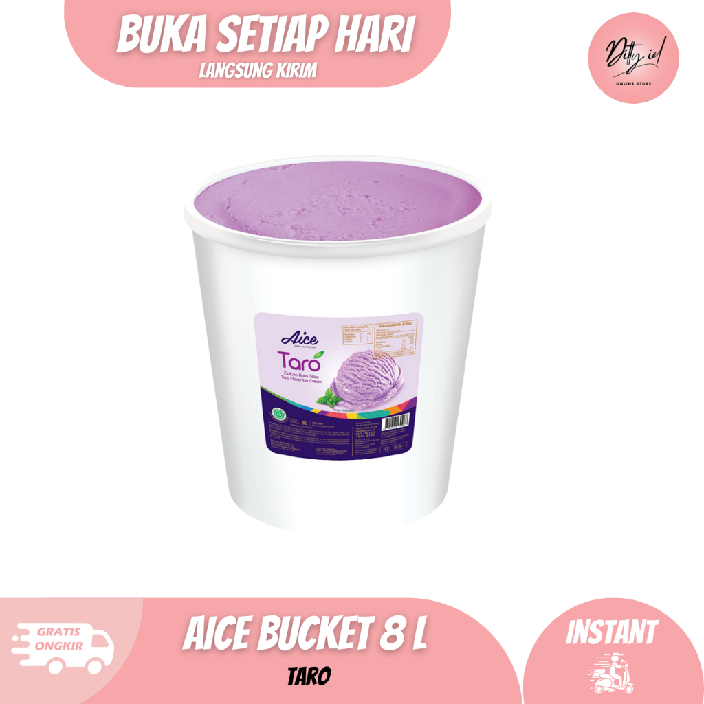 

AICE Ice Cream Bucket 8 Liter - Taro (Es Krim Ember)