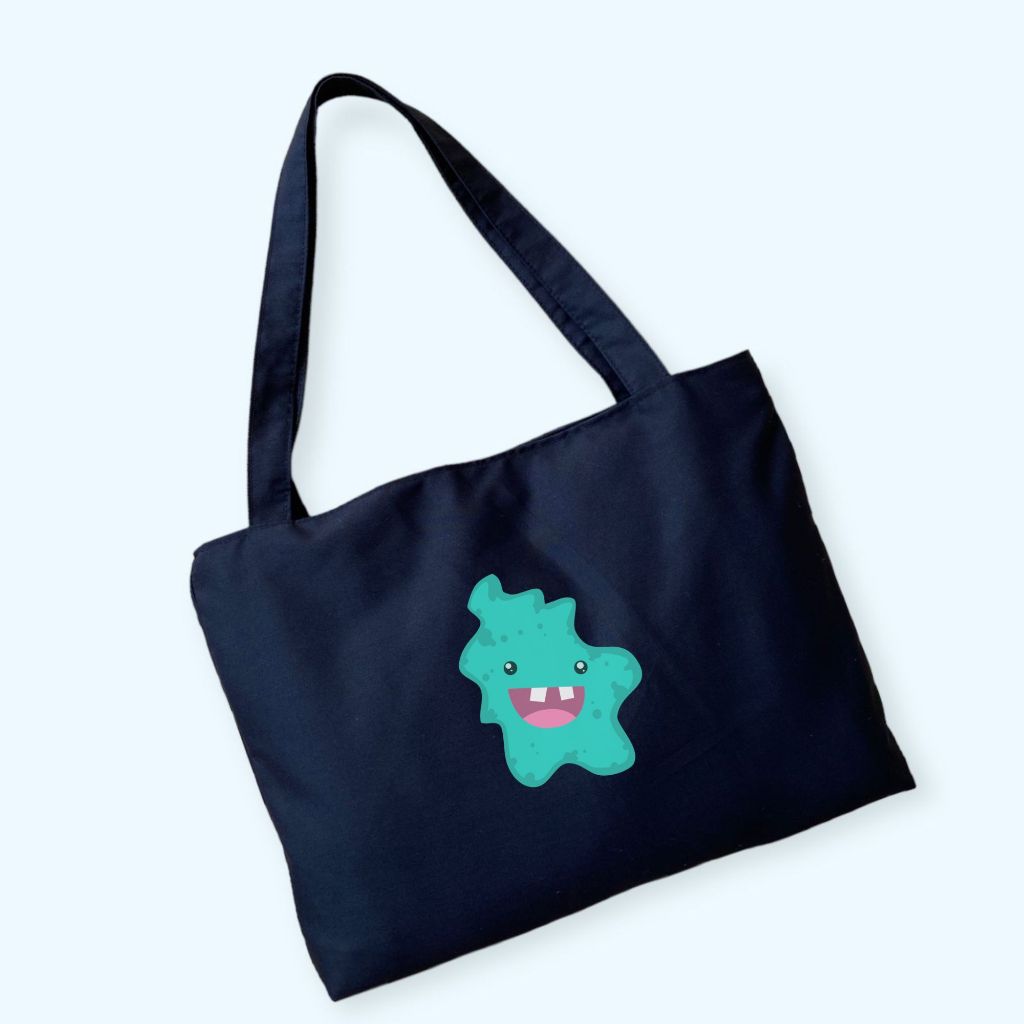 Tas ToteBag Landscape Cute Tas Tote Bag Resleting Bahan Kain Drill Fit Laptop || Kiiyoomii ||