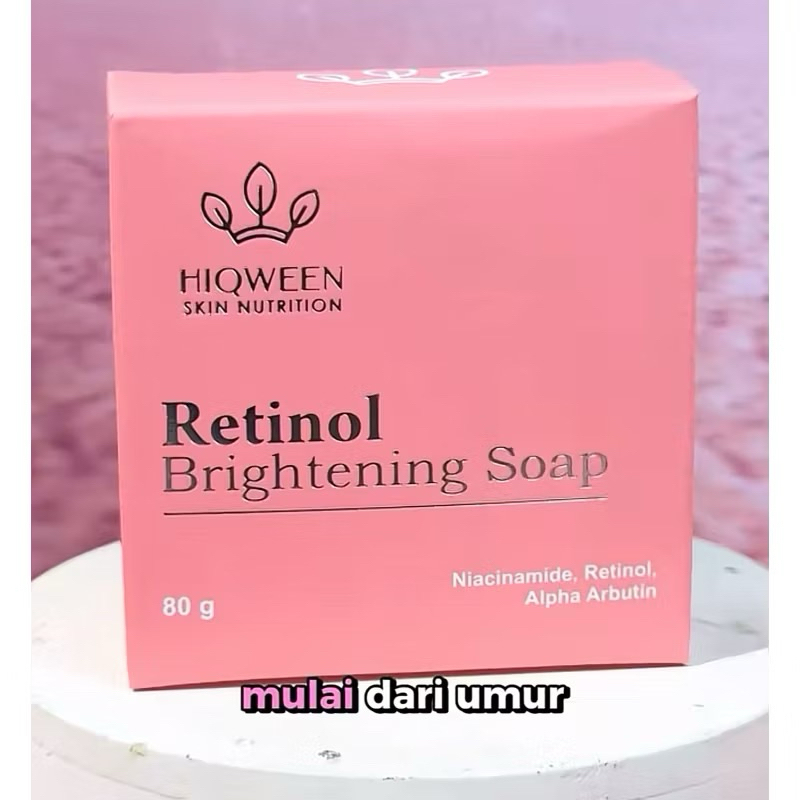 Hiqween Skin Nutrition Retinol Brightening Soap Sabun Penghilang Flek Dan Bekas Jerawat