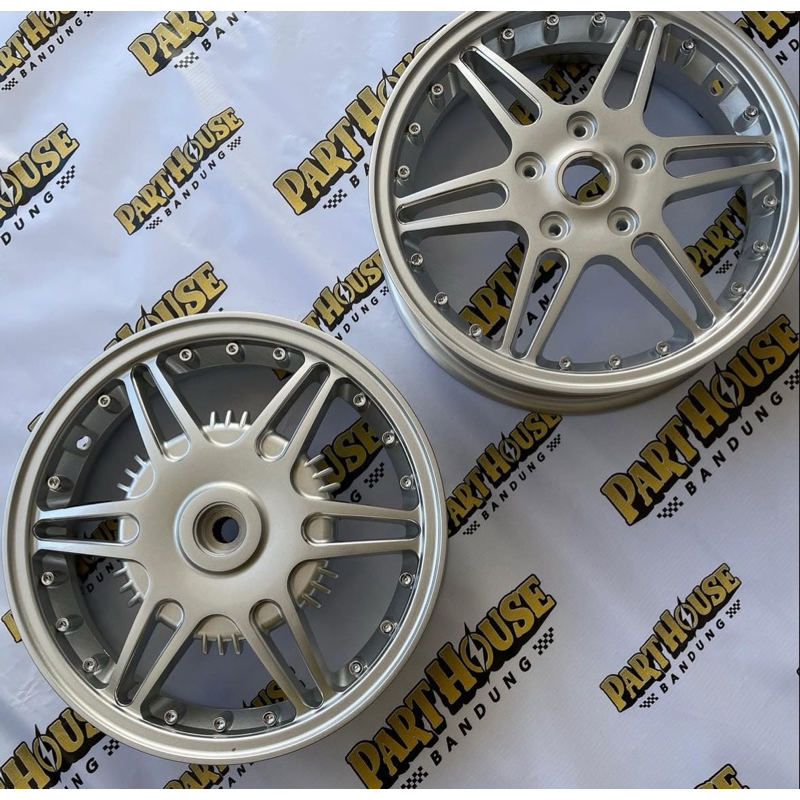 Velg CNC Model Marus W126 Silver For Vespa Matic S LX Sprint Primavera