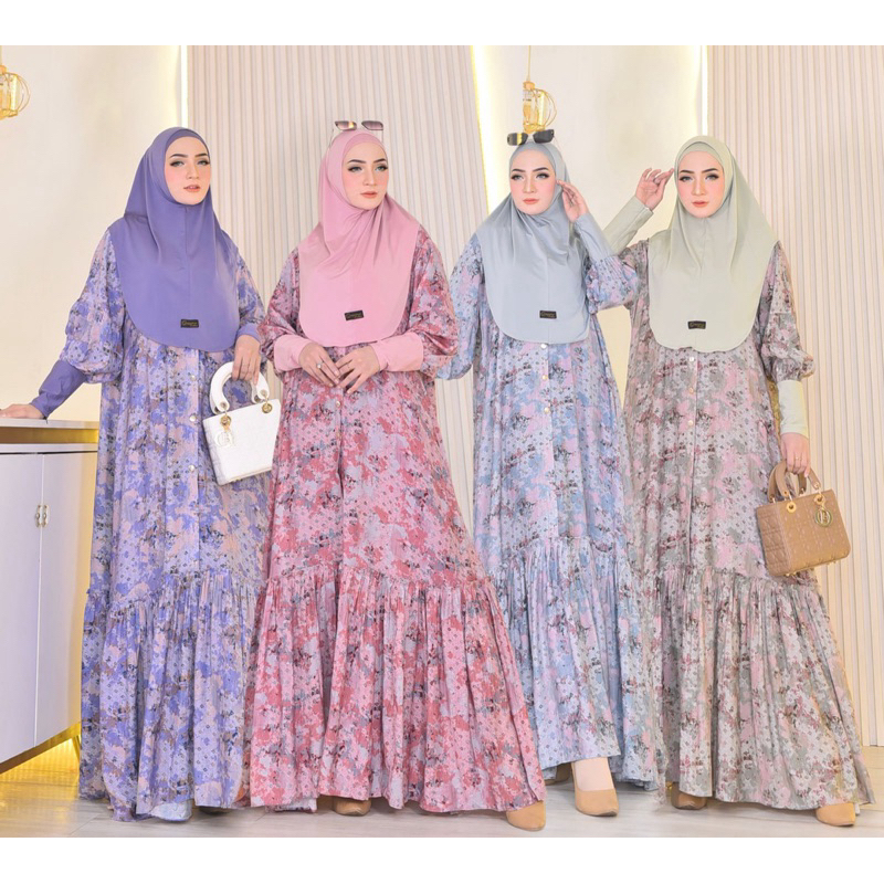 set gamis premium  qisya jaya by karmila
