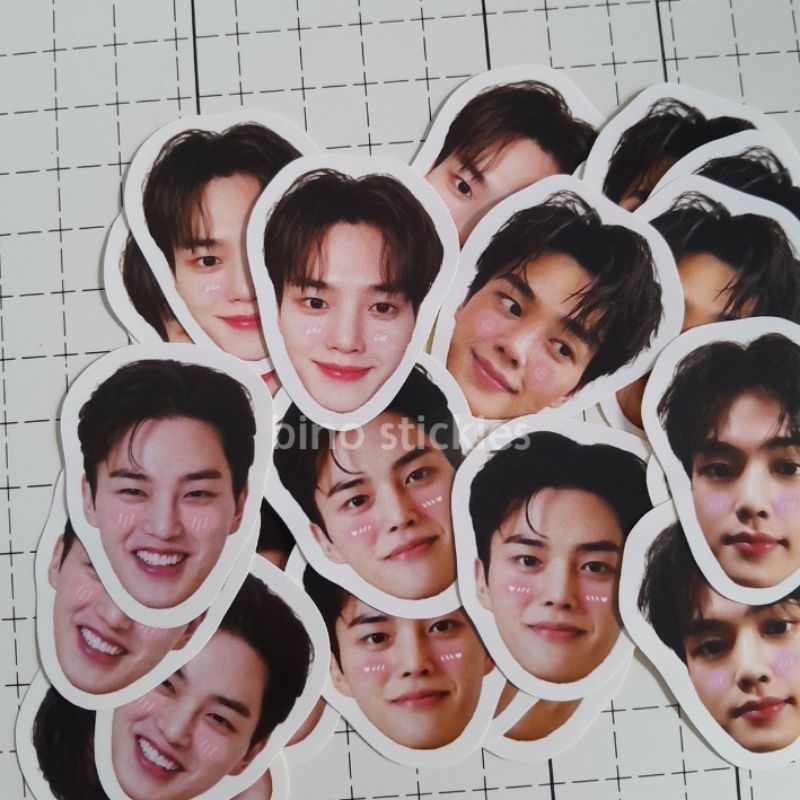 

[isi 50 pcs] Sticker KDRAMA Actor Bubble head