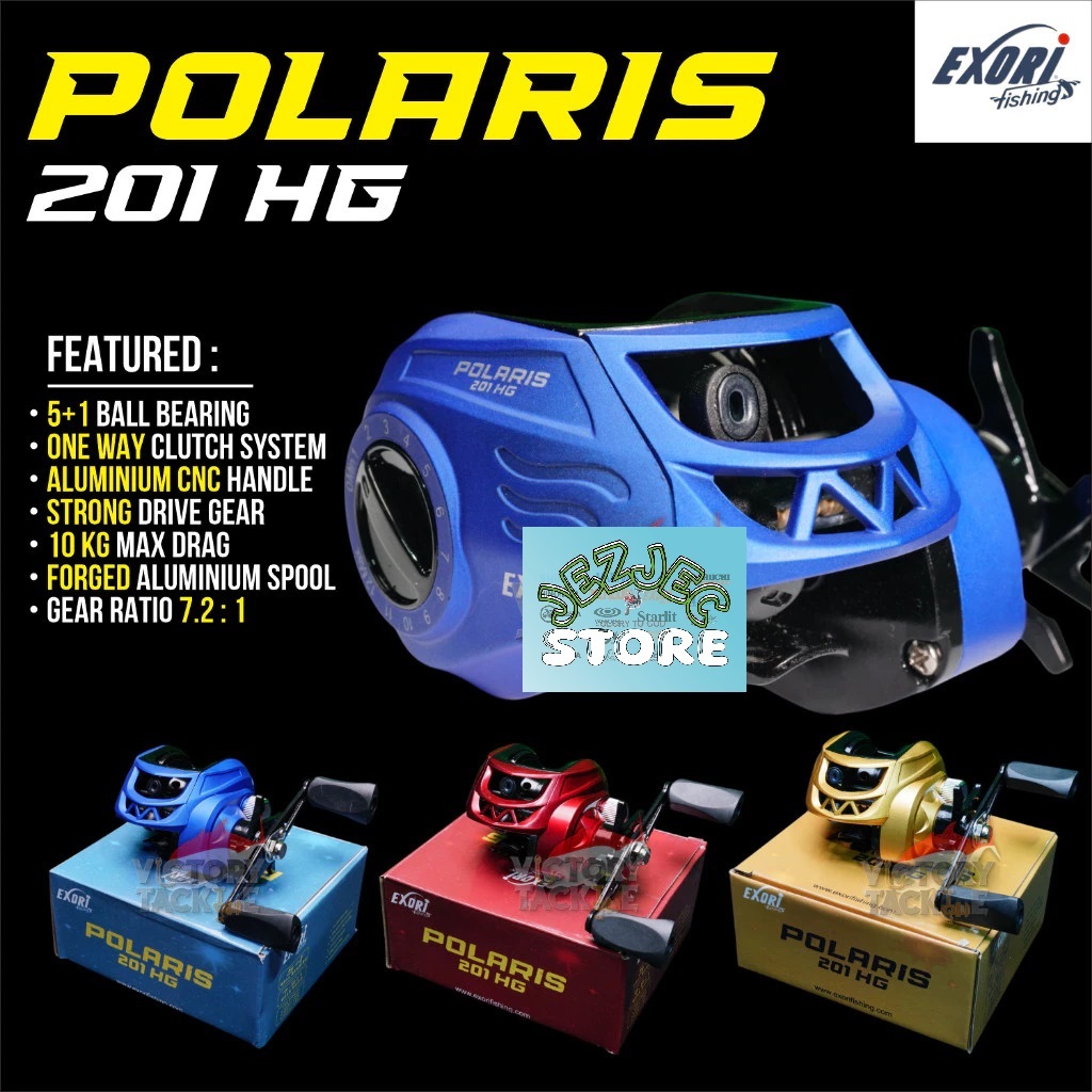 REEL BAITCASTING EXORI POLARIS 201 HG / REEL BC EXORI | REEL MURAH BERKUALITAS