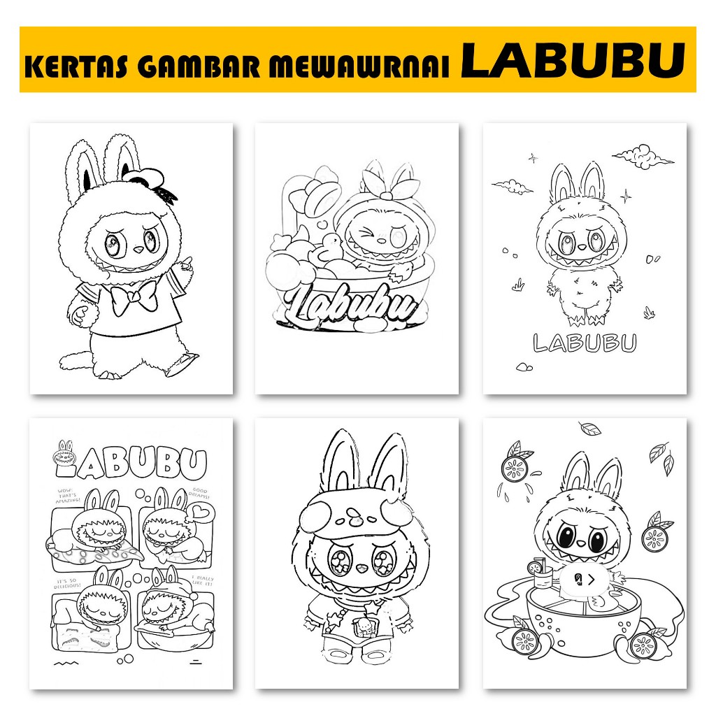 

LABUBU Kertas Mewarnai Anak Labubu Gambar Mewarnai Anak Lembar Kertas Gambar Mewarnai Kartun Karakter Sketsa Labubu Gratis Pensil Warna