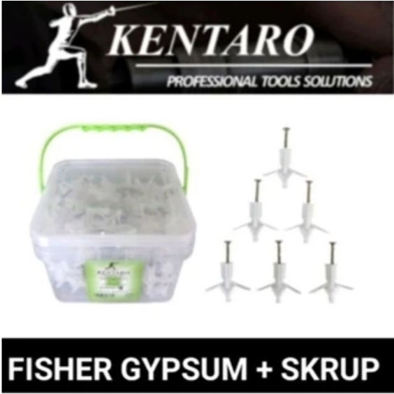 Visher / fiser / piser gypsum + skrup Kentaro / kotak