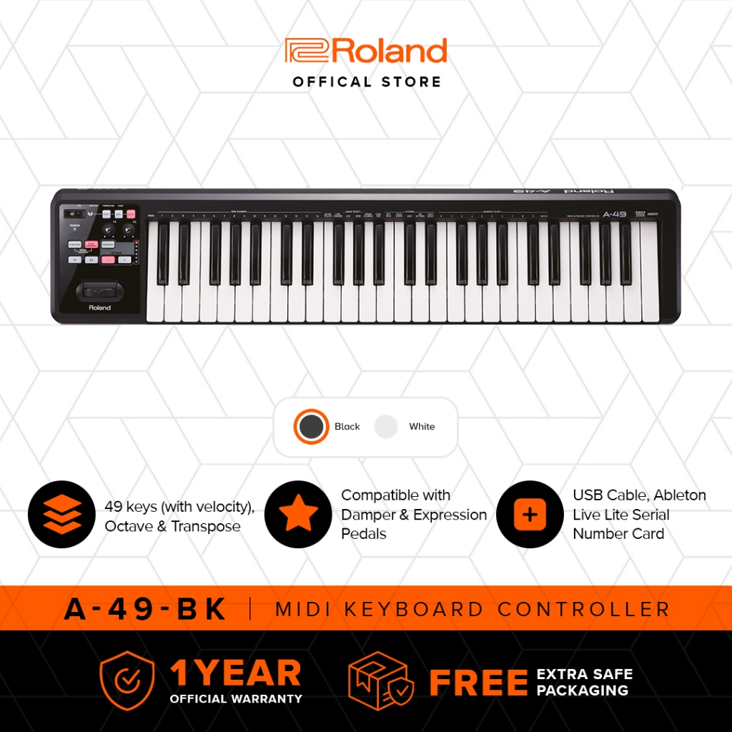 Roland A-49 USB MIDI Keyboard Controller 49-Keys