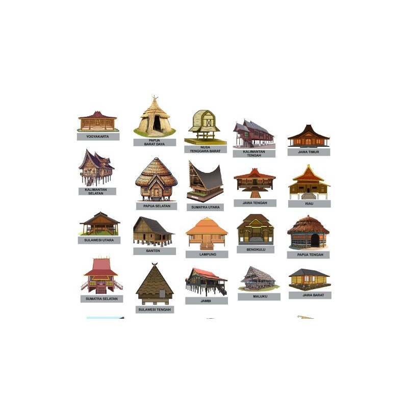 Mainan Edukasi Maket Rumah Adat