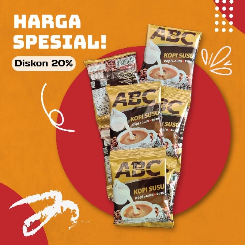 

Kopi ABC kopi susu sachet 31gram RENCENG [ISI 9]