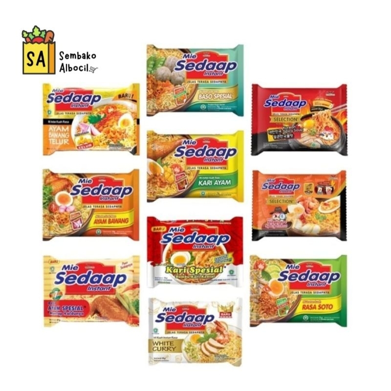 

SEDAP ALL VARIAN MIE SEDAP MIE SEDAP GORENG SEDAP LAKSA SEDAP AYAM BAWANG MIE SEDAP ANEKA VARIAN