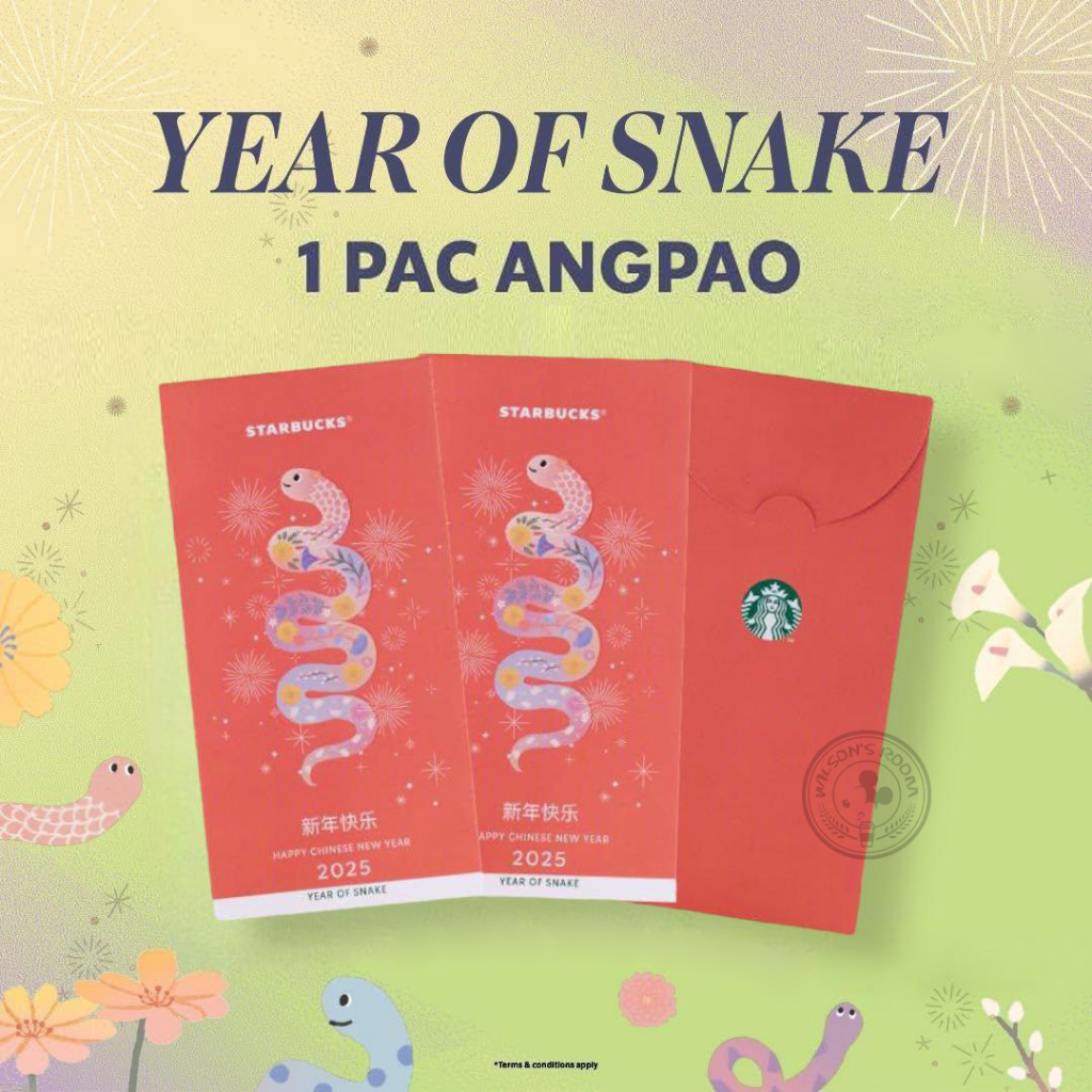 

Starbucks Year of the Snake Angpao Red Amplop Imlek Chinese New Year 2025 Angpau Shio Ular