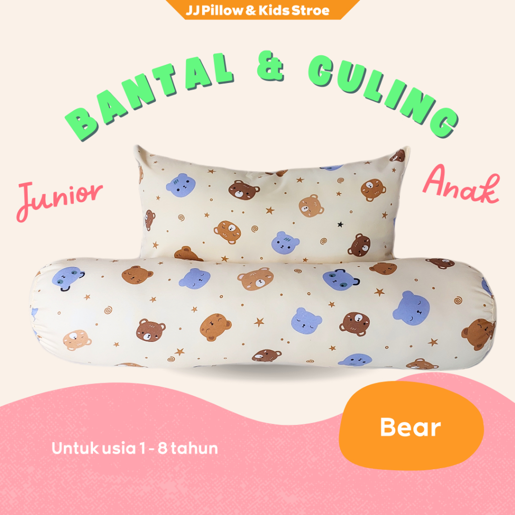 Kado Anak Perempuan 1 Set Bantal Guling Anak Karakter Usia 2 - 8 Tahun