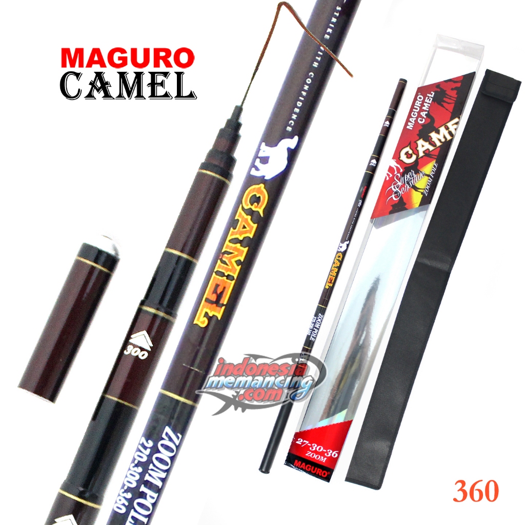 Joran Tegek MAGURO CAMEL | 450 540 630cm | Carbon | Kaku Zoom Pole | Teleskopik ~ IM Store