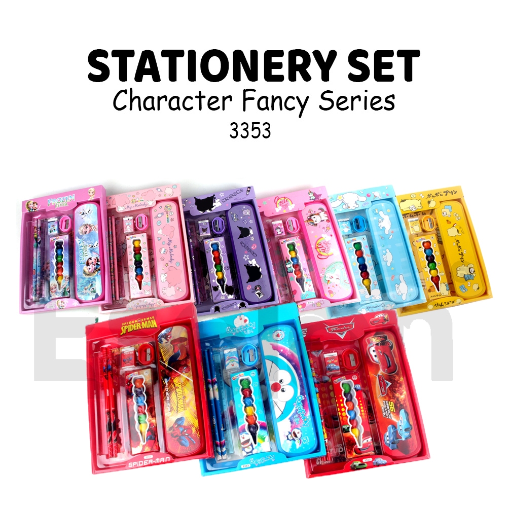 

Stationary Set 7in1 Karakter 3353 / Paket Alat Tulis + Oil Pastel