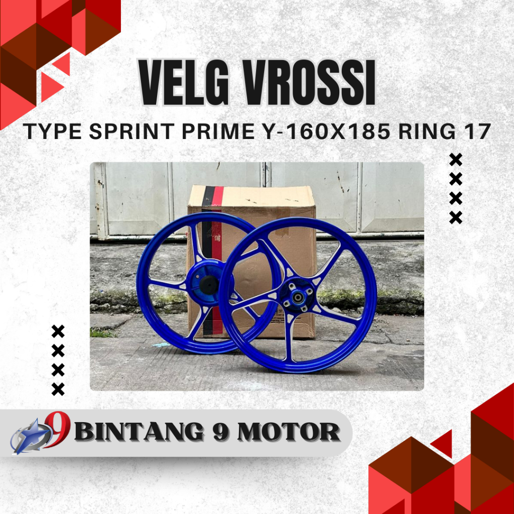 VELG VROSSI TYPE SPRINT PRIME Y 160x185 RING 17 JUPITER MX-BINTANG SEMBILAN MOTOR