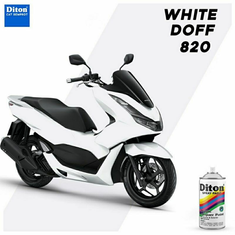 #MAU# Cat Semprot Diton 820 White Doff 300ml Putih Dof Dop Matt Mat Flat Solid Cat Spray Duco Diton 
