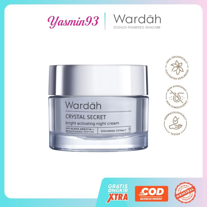 Wardah CrystalSecret  Bright Activating Night Cream 30 g Murah