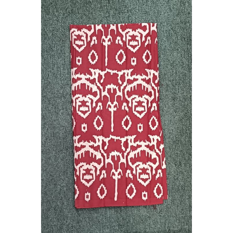 Kain batik Cap Garutan G1W motif Asmat warna merah maroon