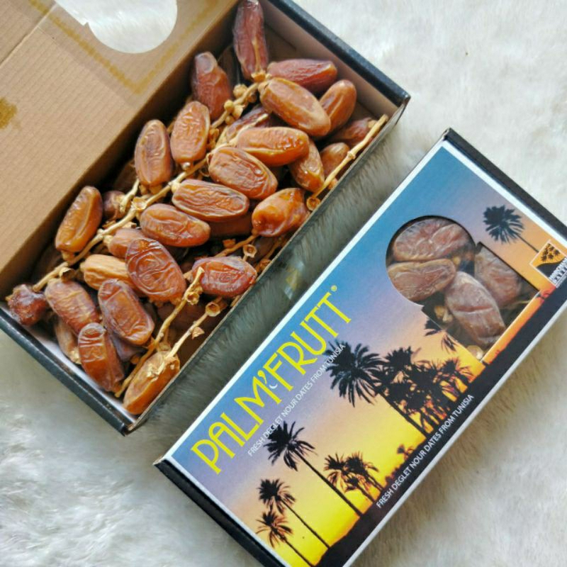 

Kurma Tunisia Tangkai 500 gr | Kurma Tunisia Deglet Nour Bertangkai Premium Sapphire | medan| Tunisia Palm fruit