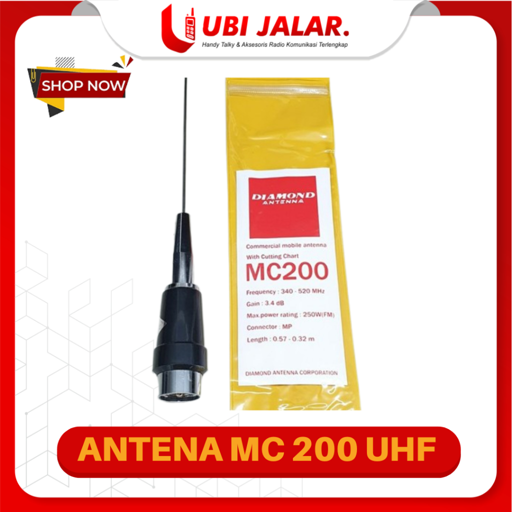 Antenna MC200 MC 200 Antena Mobil UHF 340-520 MHz VHF 136Mhz Radio Rig Kenwood Alinco Motorola Icom