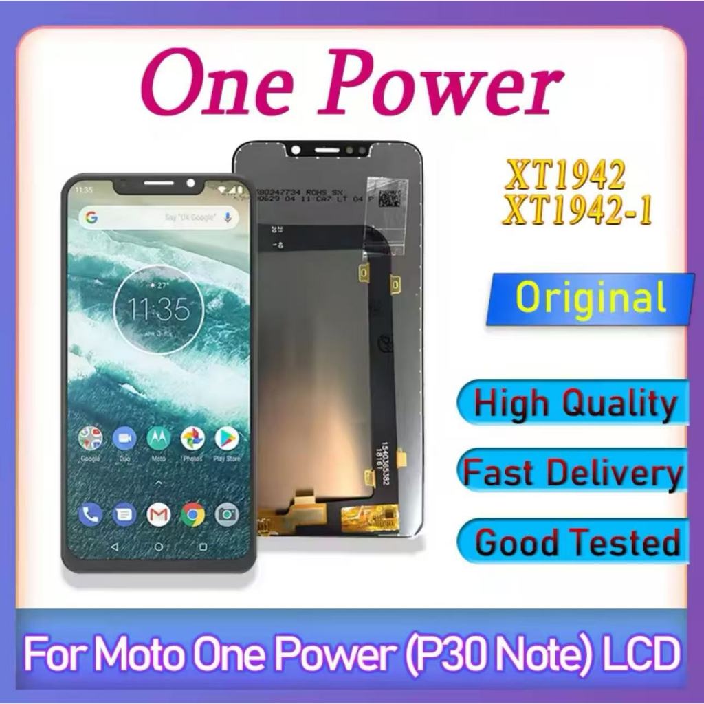 6.2" Original For Motorola Moto One Power Lcd Touch Screen Digitizer Assembly For Moto P30 Note Disp