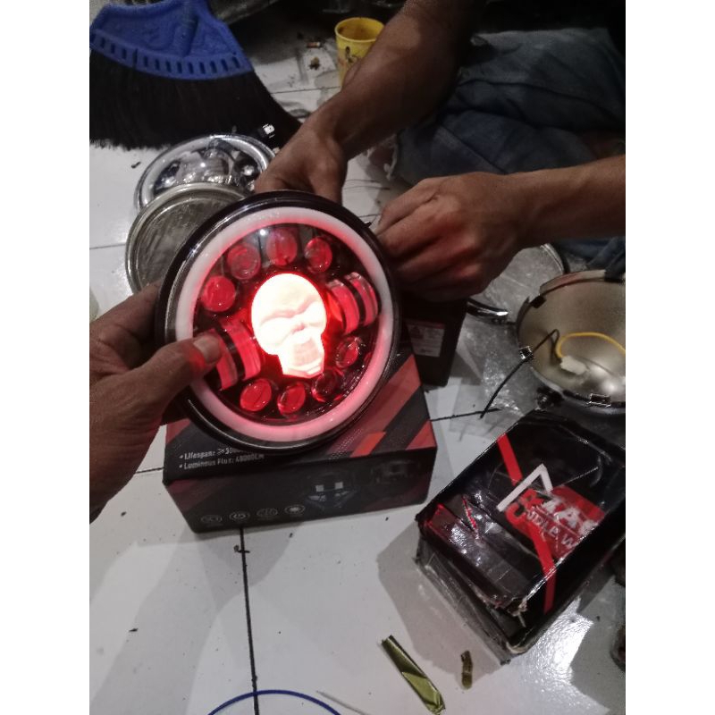 Lampu daymaker 7 inch billed daymaker 7 inch garansi lampu motor bobber daymaker bobber bradstyle