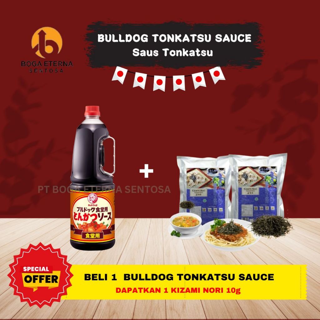 

BULLDOG TONKATSU SAUCE 1.8 L / SAUS TONKATSU (BUY 1 GET 1 KIZAMI NORI)