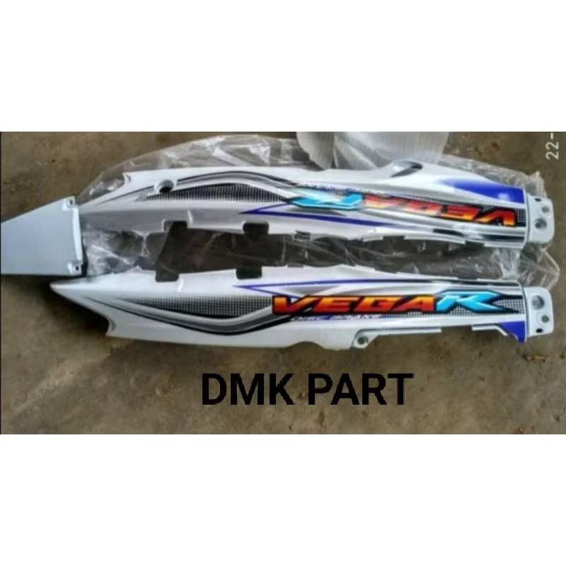 cover body Vega r lama warna putih set striping list Vega r biru putih body set Striping Vega r lama