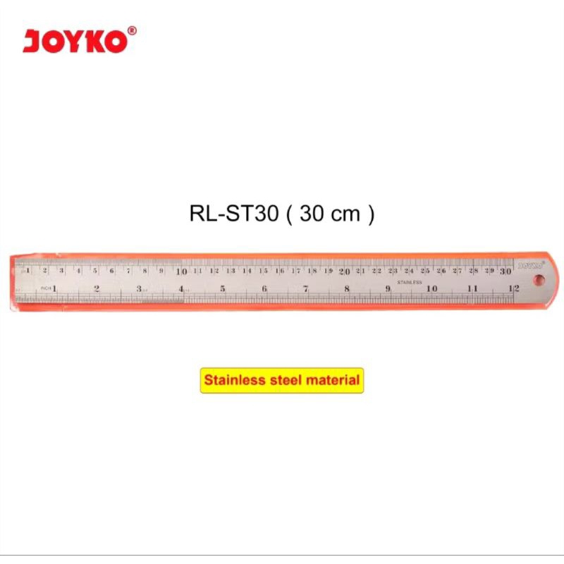 

Penggaris Besi Joyko Panjang 30cm / Stainlest Steel Joyko