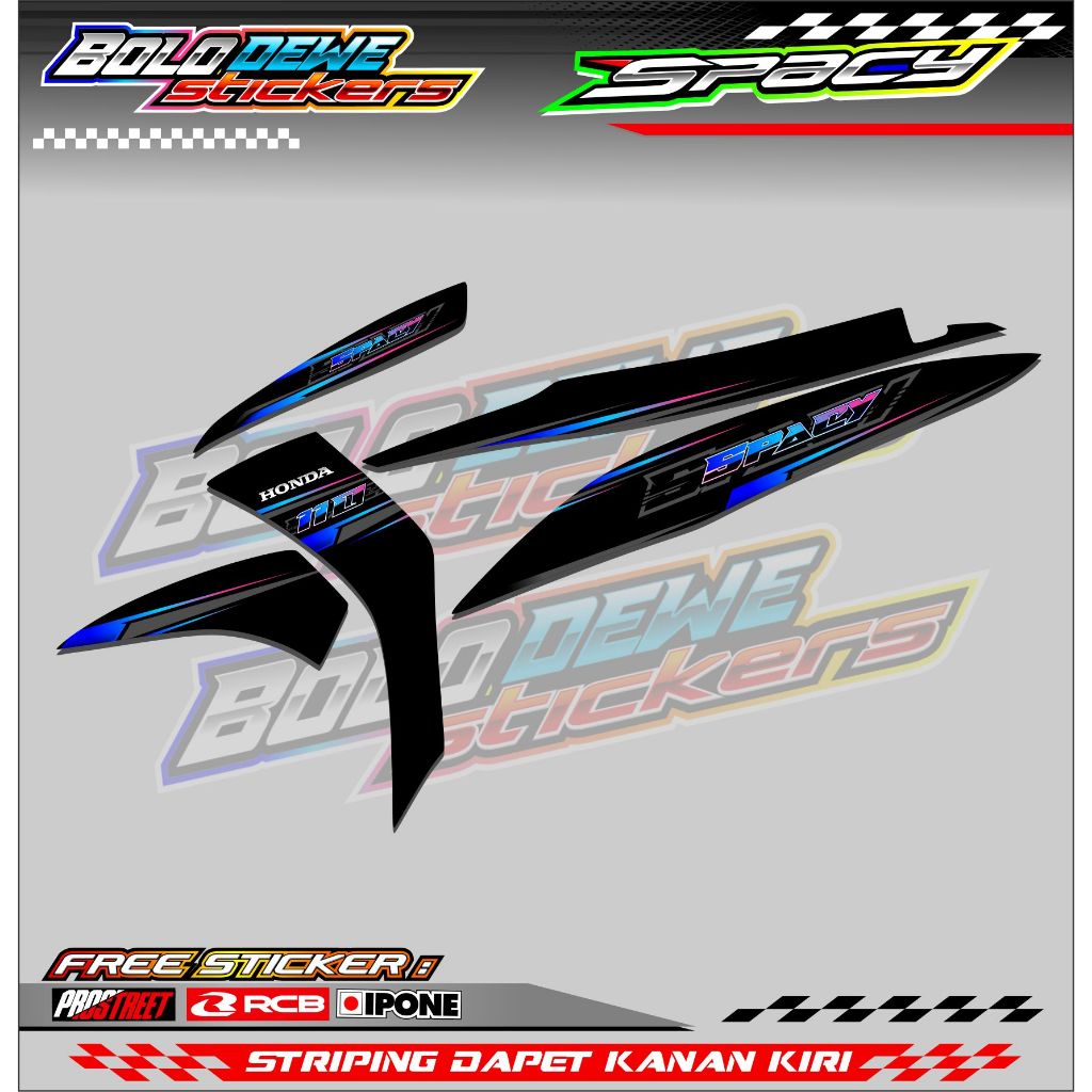 STRIPING VARIASI HONDA SPACY / STICKER LIST VARIASI MOTOR SPACY
