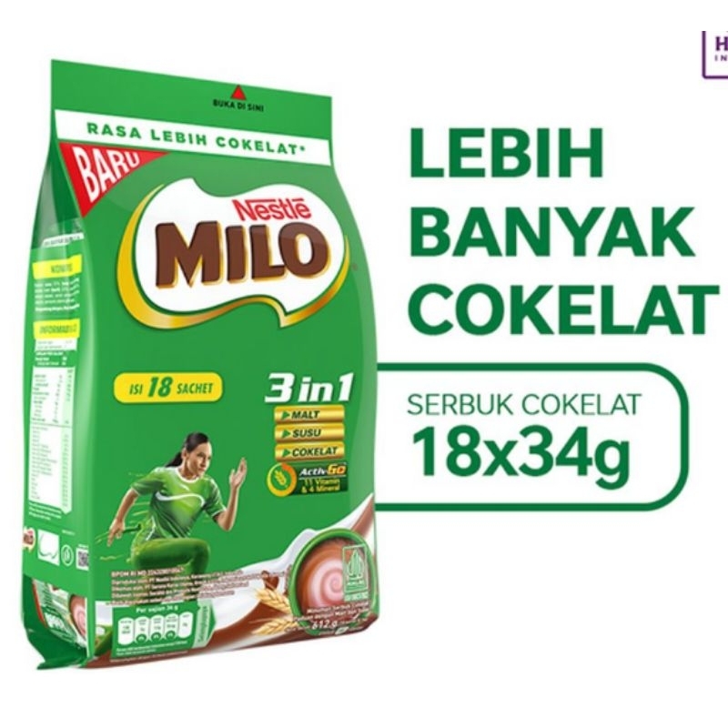 

milo 3in1 Acti-Go 18 sachet x 35 gram