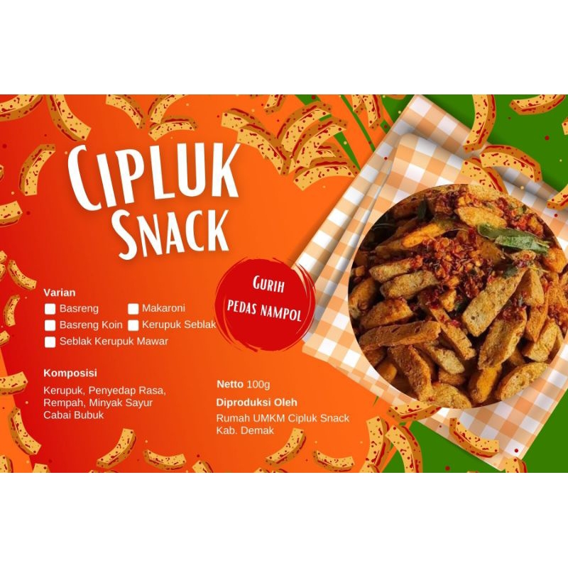 

Basreng-Cipluk Snack Gurih Pedas Pol Makanan Rasa Kering