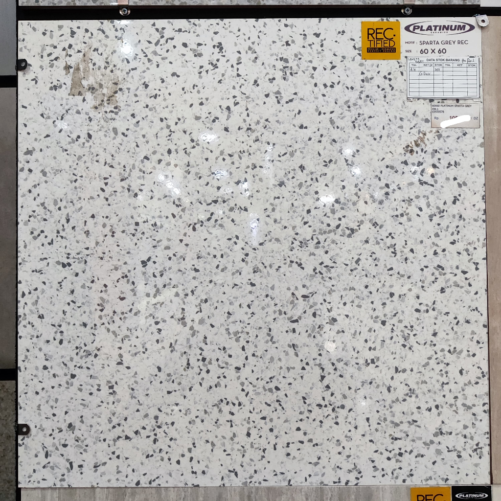 Keramik Lantai Halus 60x60 Platinum Sparta Grey