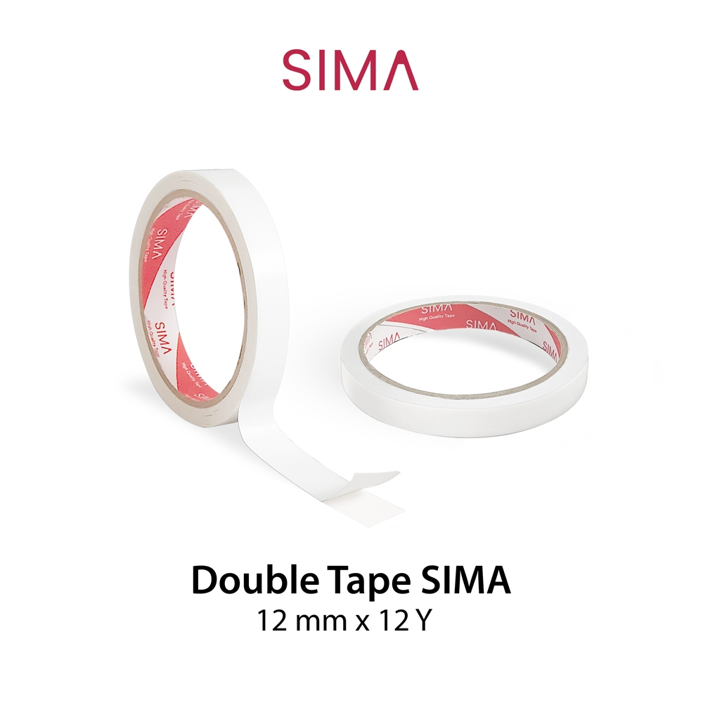 

Double Tape SIMA 12 mm x 12 Yard Perekat 2 Sisi Double Side Tape 1/2 Inch