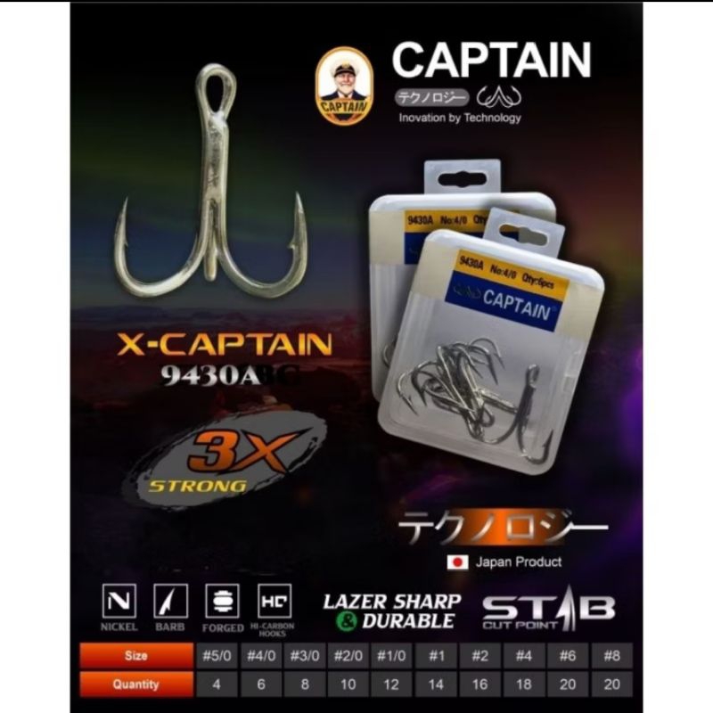 KAIL PANCING/TREBLE HOOK CAPTAIN 9340A