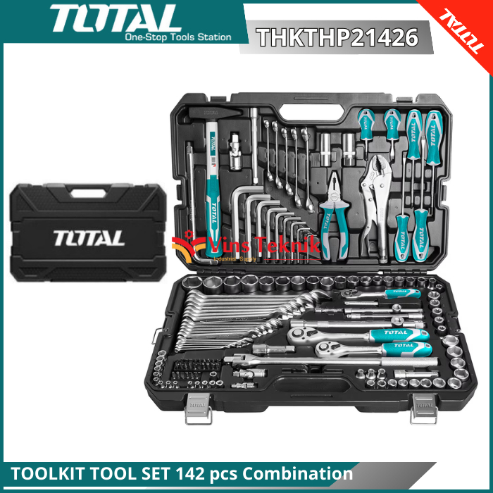 TOTAL THKTHP21426 TOOLKIT TOOL SET 142 pcs Combination Tools Set