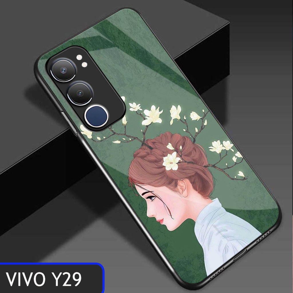 Softcase Glass Kaca Vivo Y29 - Casing Hp Vivo Y29 - Case Hp Vivo Y29 - Softcase Vivo Y29 Casing Hp -