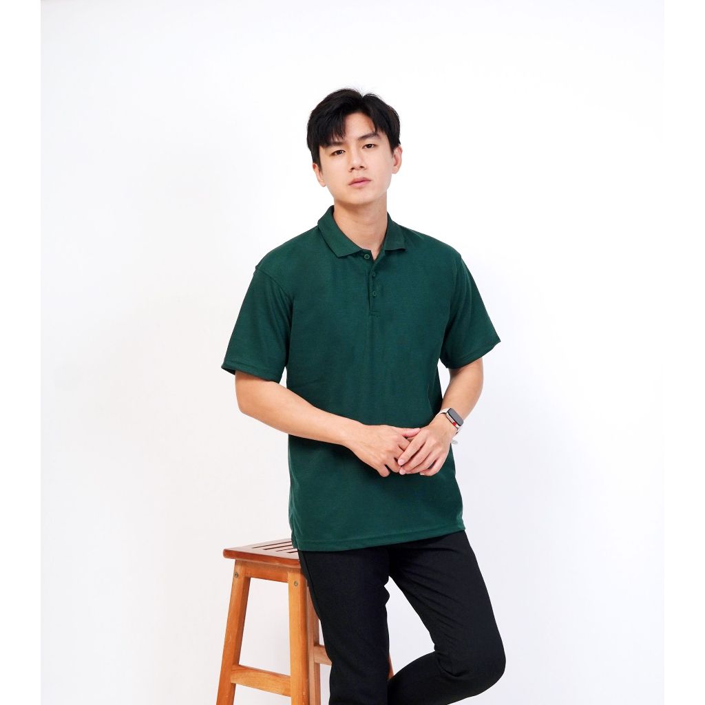Kaos kerah hijau army - kaos polo polos - kaos kerah polos - polo armY - KAOS KERAH LENGAN PENDEK - 