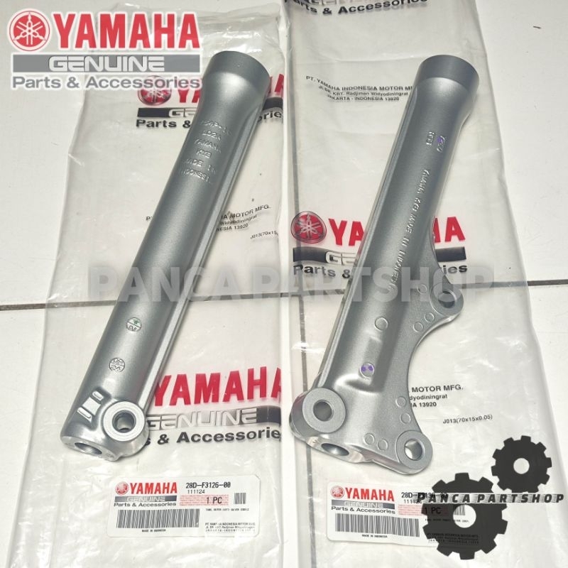 TABUNG BOTTOM SHOCK DEPAN SILVER MIO SMILE ORIGINAL YAMAHA ORI YGP1 SHOK COVER SOK SEAL SHOK KLIP