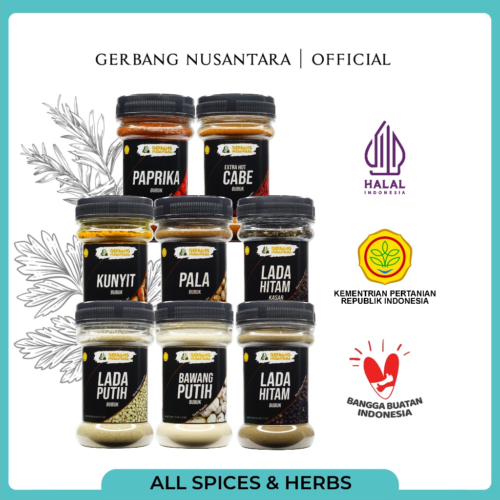 

Gerbang Nusantara - Rempah Bubuk Premium Bawang Putih Parsley Oregano Cabe Paprika