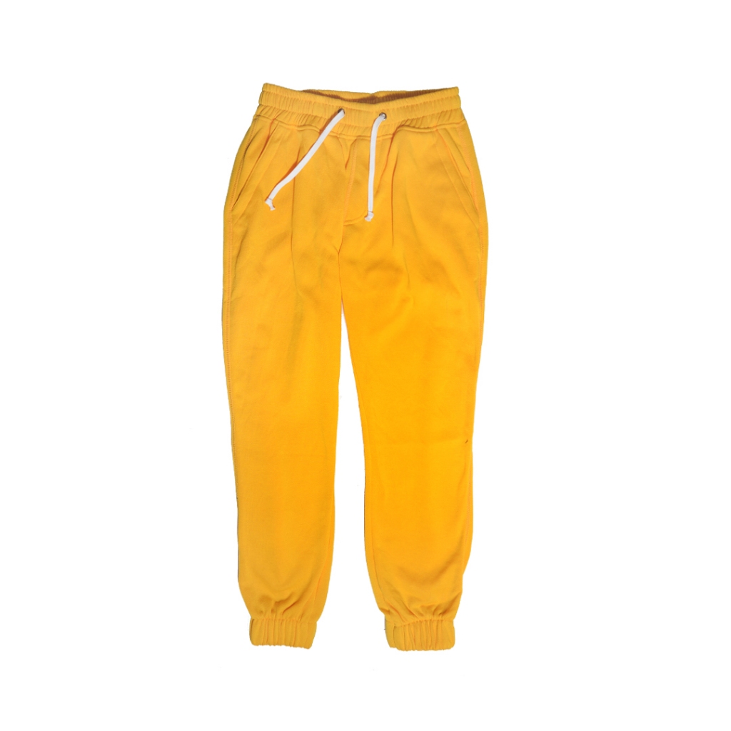 HFD Celana Panjang Jogger Fleece Kuning Pria Wanita Premium Original Tebal