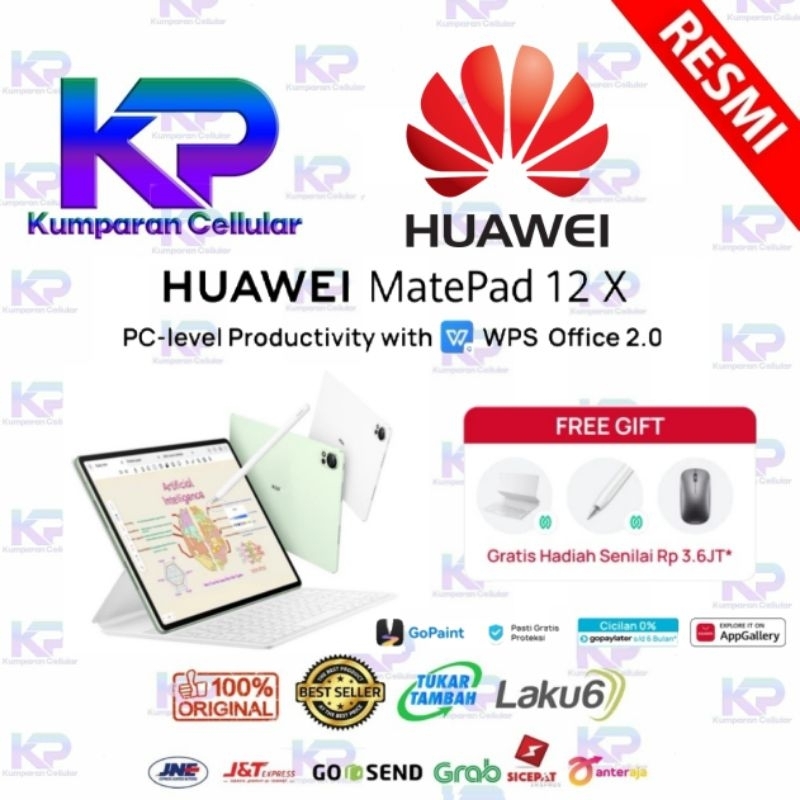 Huawei MatePad 12 X PC-level Productivity dengan WPS Office 2.0 Garansi Resmi