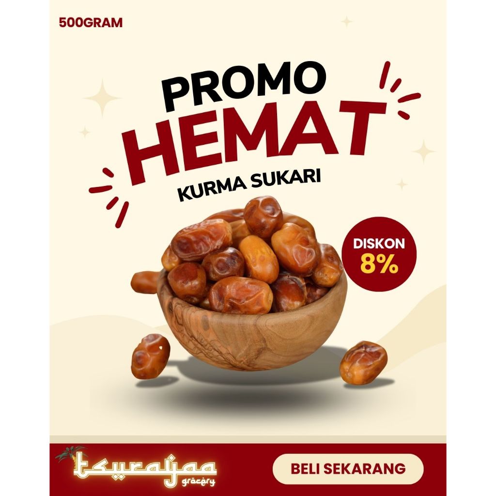 

KURMA SUKARI GRADE A PREMIUM 500GR