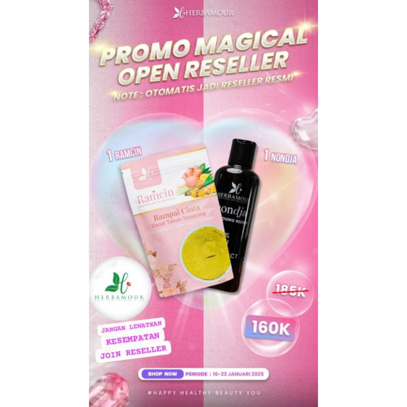 

Paket Promo Magical Open Reseller 2025 (1 Ramcin+ 1 Nondja)