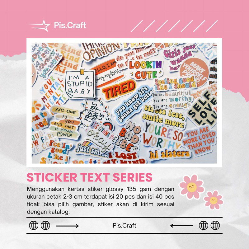 

STIKER DECORATION SCRAPBOOK TEXT SERIES