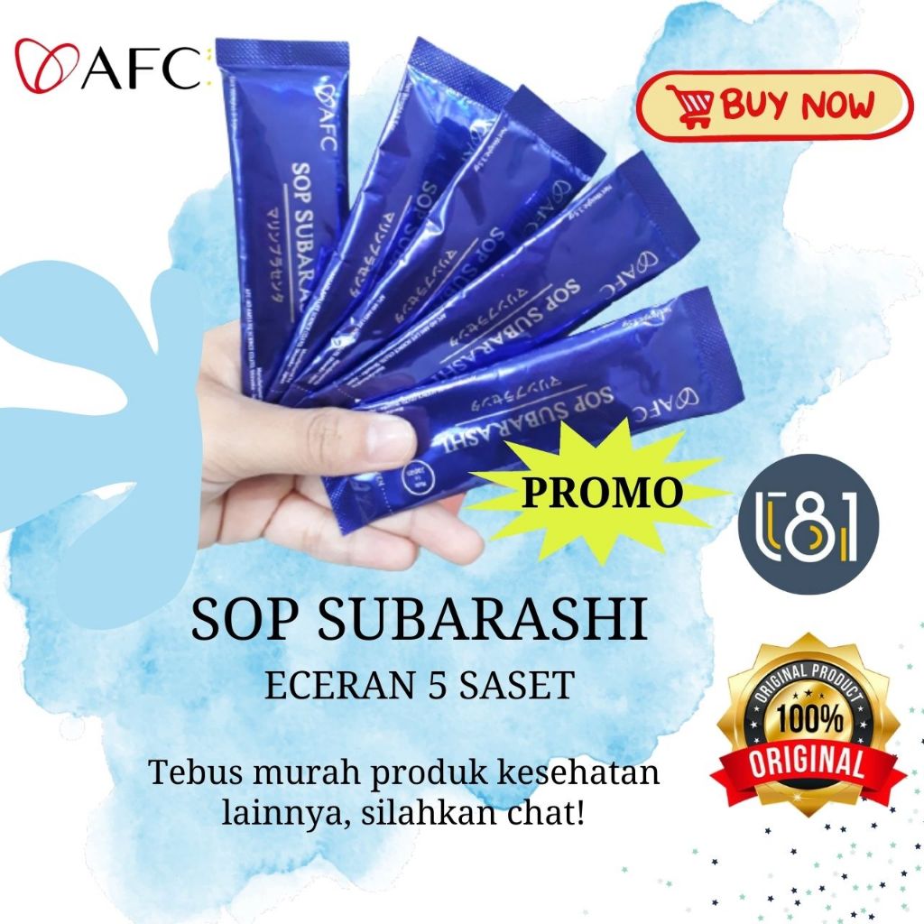 Original SOP Subarashii Suba Subarashi Japan AFC - ECERAN 5 Sachet