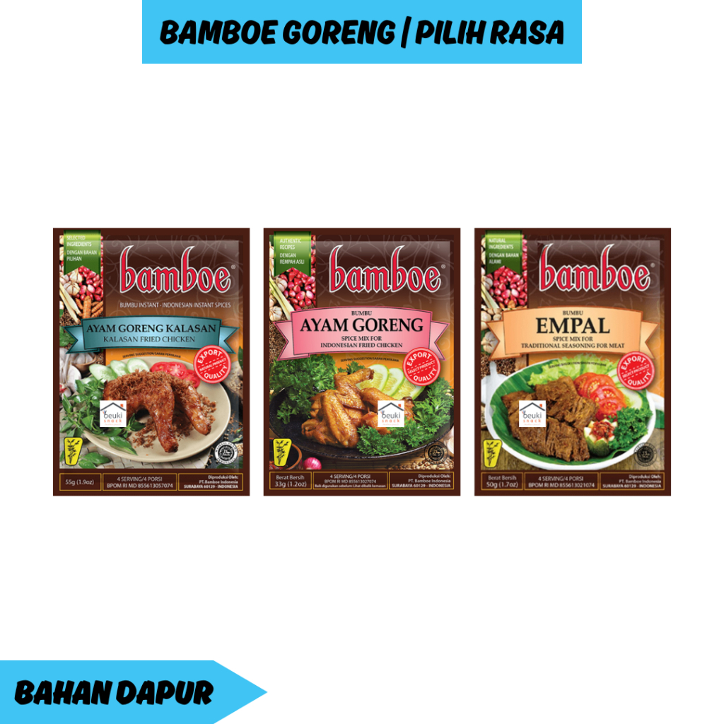 

Bamboe Bumbu Goreng Instan Khas Indonesia Berbagai Varian Pilih Rasa