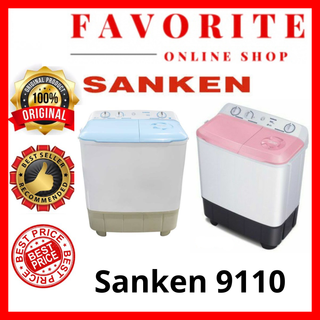 MESIN CUCI SANKEN 2 TABUNG TW9110 TW 9110 9KG 100% ORI
